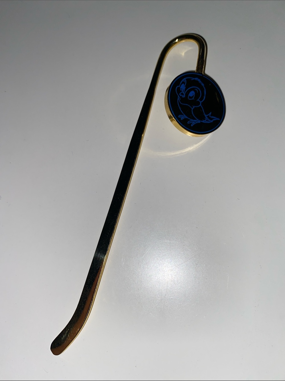 Gold Bookmark with Blue Enamel Accent - Women Accessories